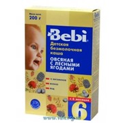 Каша Bebi б/м овсяная с лесн ягодами 200г