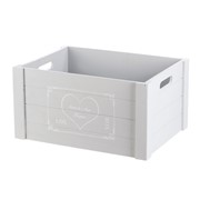 Ящик деревянный ZIHAN Hearts M серый фото