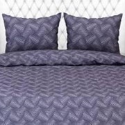 Двуспальный комплект постельного белья с европростыней из бязи “Avrora Texdesign“ Сине-фиолетовый “Иллюзия“ фото