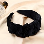Ободок для волос 'Юнона'классика бархат, 5 см, чёрный фото