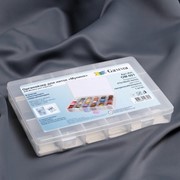 Органайзер для ниток мулине с бобинами и съёмными ячейками, 27 x 18 x 4,2 см, цвет прозрачный фото
