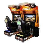 Видеосимулятор гонок Grid Twin, аппарат игровой, развлечения фото