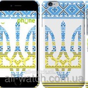 Чехол на iPhone 6 Герб - вышиванка желто-голубая “1197c-45“ фото