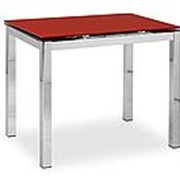 Стол обеденный стеклянный (трансформер) MIX-1 (красный) фотография