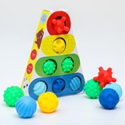 Подарочный набор развивающих мячиков “Пирамидка“ 7 шт. фото