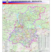 Настенная карта Нижегородской области 1