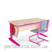 Стол универсальный трансформируемый СУТ.17.04+Стул клен/розовый с рисунком,цветы фотография
