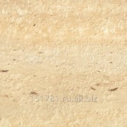 Пристеночный бортик овальный, Травертин римский природный камень, 34х29 мм, L=4.2м фото