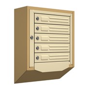 Антивандальный почтовый ящик Кварц-5, бежевый фото