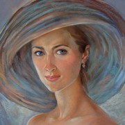 Женский портрет по фото пастелью,р-р:40*50 фото
