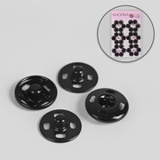 Кнопки пришивные, d 12 мм, 36 шт, цвет чёрный фото