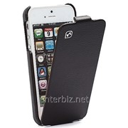Чехол Hoco for iPhone 5/5S Duke Flip Leather case Black (HI-L012B), код 46356 фотография