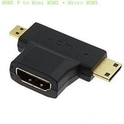 Разъём HDMI F to Mini HDMI + Micro HDMI