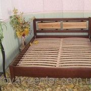 Двуспальная деревянная кровать Магия Дерева (190\200*150\160) массив - сосна, ольха, дуб. фото