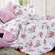 Белье постельное из сатин-твила Кружево розовое фото