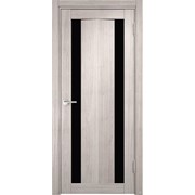 Дверь Y-6 тон Белая лиственница 2000*800 Стекло “Лакобель черное“ vrd-31461 Verda фотография