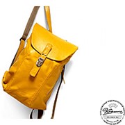 Кожаный рюкзак "Беатрис" желтый