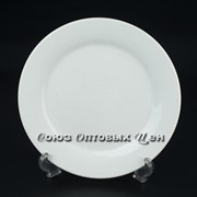 Тарелка белая фарфор плоская 9“, 22.5см D-32 уп 12 фото