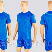 Футбольная форма Moment (PL, р-р M-XXL, синий-бирюзовый, шорты синие) фото
