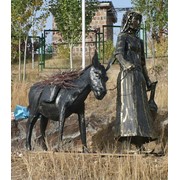 Скульптурная композиция"Девочка с осликом"