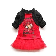 Платья детские Children's dress Girl's 2pices suit sets Baby princess dress MINNIE +shirts short-sleeve dress 5sets/lot freeshipping 80cm-120cm, код 935565056 фото