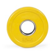 Цветной тренировочный диск Stecter D50 мм 1,5 кг желтый 2234 фото