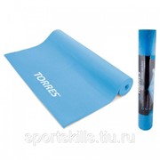 Коврик для йоги “TORRES“ арт.YL10013, PVC 3 мм, нескользящее покрытие, голубой фото