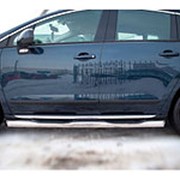 Пороги Peugeot 3008 2010-2017 (вариант 1 труба с накладками 76 мм) фотография
