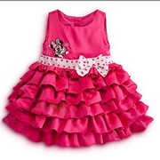 Платья детские Fashion Girls Summer Dresses cartoon designer Minnie Mouse Baby koopo dot bow one-piece dress tank dress 5pcs/lot 80cm-120cm, код 1292678469