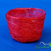 Корзина Гиацинт 70*100 ярко-красная из сизаля фотография