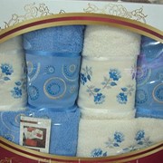 Комплект полотенец Merzuka 6 шт 100% cotton махра 2 шт баня + 2 шт для лица +2 салфетки фото
