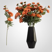 Хризантема Искусственная Ромашковая Кустовая Оранжевая 80 см. (от 12 штук) фото
