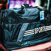 Спортивная дорожная сумка SPORTS большая 53х20х35см черная фото