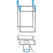 Контейнер мягкий Биг-бэг 72,5х72,5х170, 4 стропы, плотность 180г/м2, с разгрузочным люком фотография