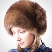 Женская шапка из баргузинского соболя фото