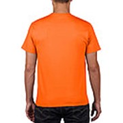 Футболка мужская / Gildan / 76000 Premium Cotton Fine Jersey T-Shirt / оранжевый неон / (XL) фото