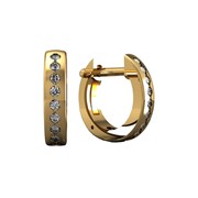 Серьги 1450 бр Сыр?а (Алтын 585) Бриллиант кр. VVS1 F-G 0,26 кт фото