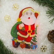 Световая картинка на присоске “Дед Мороз приветствует!“(батарейки в комплекте), 1 LED, RGB фото
