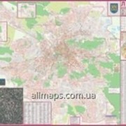 План міста до кожного будинку Львів 135х97 см настенная карта М1:12 000 ламинированная Код товара 222673 фотография