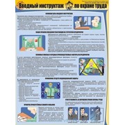 Плакаты Обязательные инструктажи (вводный инструктаж, вводный противопожарный инструктаж, инструктаж на I группу)