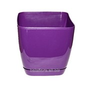 Горшок пластиковый “Тоскана Квадрат“ 11 фиолетовый 0730-005 фотография