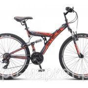 Велосипед Stels Focus V030, 26“V 18-sp (18“ Темно-синий/оранжевый) фото