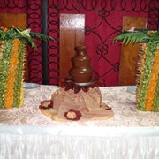 Шоколадный фонтан, фруктовая пальма