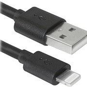 Кабель Defender USB(AM)-Lightning 1м черный фото