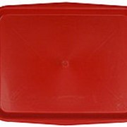 Поднос столовый из полипропилена 490х360 мм красный фото