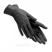 Перчатки нитриловые универсальные L (черные) фото