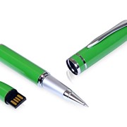 USB-флешка на 8 Гб в виде ручки с мини чипом, зеленый фотография