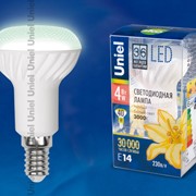 Лампа LED-R50-4W/3000K/E14 Flowers тепл.WW МТ Uniel
