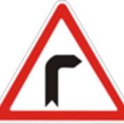 Дорожный знак Опасный поворот направо 1.1 ДСТУ 4100-2002 фото
