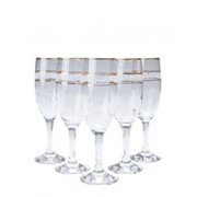 Набор бокалов для шампанского декорированных под золото 190мл MISKET ArtCraft 31-146-083